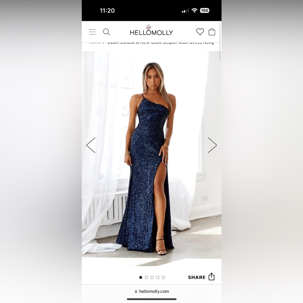 Hello Molly DEAR EMILIA A NEW GLOW SEQUIN MAXI DRESS NAVY
